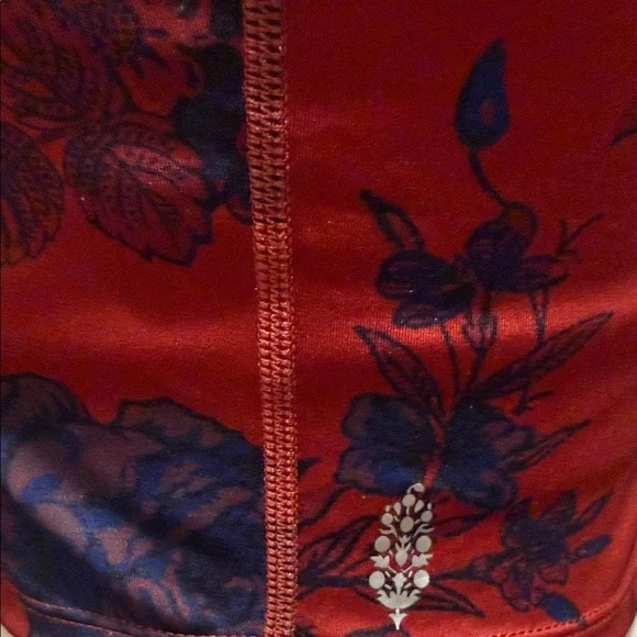 FP Movement by Free People Red and Black Floral Tank Top - Picture 2 of 5